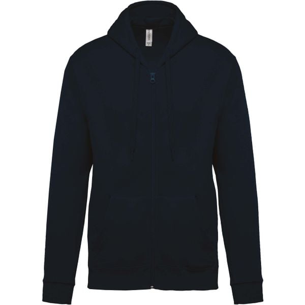Bluza z kapturem i zamkiem błyskawicznym Kariban Molleton. Niebieskie bluzy z kapturem KARIBAN, l, bez wzorów, z bawełny, z kapturem. Za 142.50 zł.