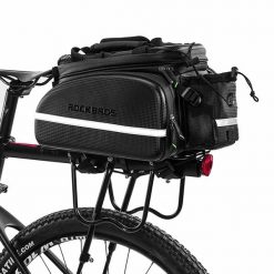 Torba rowerowa Rockbros na bagażnik. Czarne torby na ramię ROCKBROS, bez wzorów, z materiału, na ramię, bez dodatków. Za 376.99 zł.