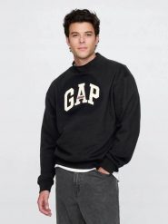 BLUZA MĘSKA DRESOWA GAP ATHLETIC 586804 CZARNA KOLOR CZARNY. Czarne bluzy bez kaptura GAP, l, bez wzorów, z bawełny, bez kaptura. Za 193.50 zł.