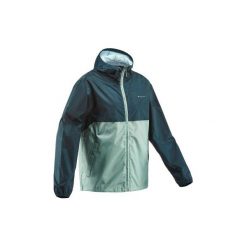 Kurtka przeciwdeszczowa turystyczna NH100 Raincut zip zielona męska. Kurtki marki QUECHUA. Za 59.99 zł.