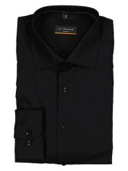 Eterna Koszula - Slim fit - w kolorze czarnym rozmiar: 39. Czarne koszule Eterna, bez wzorów, z bawełny, bez kołnierzyka, bez ramiączek. Za 101.23 zł.