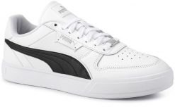 Męskie buty sneakersy sportowe klasyczne skórzane PUMA CAVEN DIME 384953-04. Białe sztyblety Puma, z aplikacjami, z gumy, z okrągłym noskiem, bez obcasa, bez zapięcia. Za 179.00 zł.