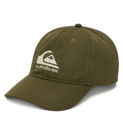 Czapka z daszkiem Quiksilver. Zielone czapki z daszkiem Quiksilver, bez wzorów. Za 69.99 zł.