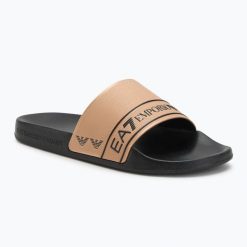 Klapki EA7 Emporio ArmaniWater Sports Tape. Żółte klapki EA7 Emporio Armani, z materiału. Za 179.99 zł.