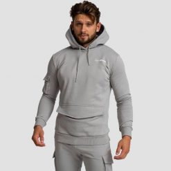 Bluza męska fitness z kapturem szara TRN. Szare bluzy z kapturem GYMBEAM, m, bez wzorów, z bawełny, z kapturem. Za 112.90 zł.
