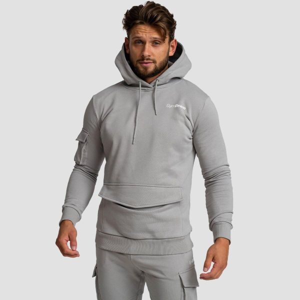 Bluza męska fitness z kapturem TRN. Szare bluzy z kapturem GYMBEAM, m, bez wzorów, z bawełny, z kapturem. Za 115.90 zł.