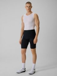 4F Spodenki kolarskie z żelową wkładką męskie - czarne XL. Czarne spodenki rowerowe 4F, m, bez wzorów, z materiału, biznesowe. Za 149.99 zł.