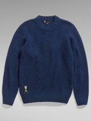 G-Star Sweter w kolorze granatowym rozmiar: XS. Niebieskie swetry nierozpinane G-Star, xs, z aplikacjami, z wełny, bez kołnierzyka, bez ramiączek. Za 181.33 zł.