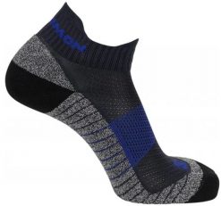 Skarpety Salomon Aero Ankle Dx+sx 1 para Carbon/Clematis Blue/Black. Niebieskie skarpety Salomon, bez wzorów, z elastanu. Za 131.99 zł.