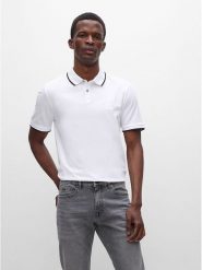 Hugo Boss Underwear Koszulka polo w kolorze białym rozmiar: M. Białe koszulki polo Hugo Boss Underwear, m, bez wzorów, z bawełny, bez kołnierzyka, bez ramiączek. Za 230.95 zł.