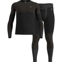 Bielizna termoaktywna Odlo Fundamentals Performance Warm Set Long. Czarna bielizna termoaktywna ODLO, l, bez wzorów, z materiału, bez ramiączek. Za 359.99 zł.