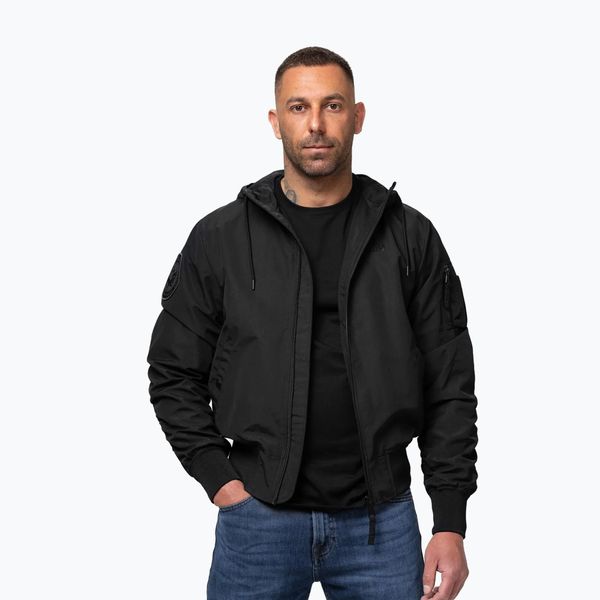 Kurtka męska Pitbull Hooper Hooded. Czarne kurtki PITBULL, m, bez wzorów, z materiału, bez kaptura. Za 319.99 zł.