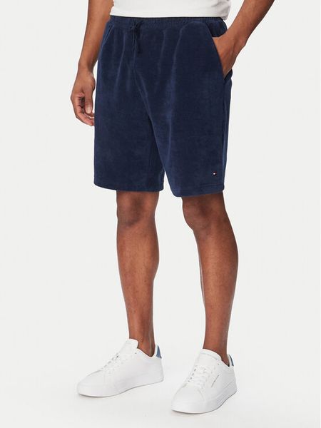 Tommy Hilfiger Szorty sportowe MW0MW42880 Granatowy Regular Fit. Niebieskie krótkie spodenki sportowe Tommy Hilfiger, l, bez wzorów, z bawełny. Za 396.99 zł.