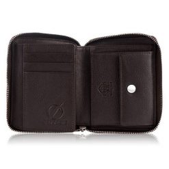 Portfel Skórzany RFID Brødrene G-05L Brązowy. Brązowe portfele Brødrene, bez wzorów, ze skóry. Za 84.00 zł.