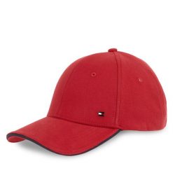 Czapka z daszkiem Tommy Hilfiger. Czerwone czapki z daszkiem Tommy Hilfiger, bez wzorów. Za 149.99 zł.