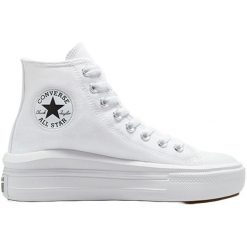 Trampki Converse Chuck Taylor All Star Move Hi, Dla obu płci. Białe trampki Converse, bez wzorów, bez zapięcia. Za 379.50 zł.