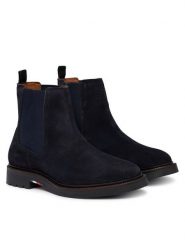 Tommy Hilfiger Sztyblety Corporate Casual Suede Chelsea FM0FM05952 Granatowy. Niebieskie botki sznurowane Tommy Hilfiger, bez wzorów, ze skóry, bez obcasa, bez zapięcia. Za 649.99 zł.