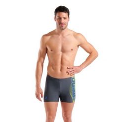 Kąpielówki bokserki męskie spodenki pływackie na basen Arena Basic Swim. Szare kąpielówki Arena, m, bez wzorów. Za 149.99 zł.