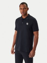 KARL LAGERFELD Polo 745710 561224 Granatowy Regular Fit. Niebieskie koszulki polo KARL LAGERFELD, m, bez wzorów, z bawełny, bez kołnierzyka, bez ramiączek. Za 479.99 zł.