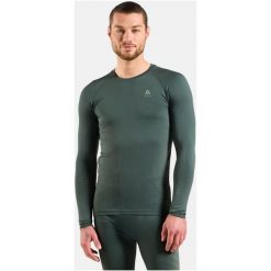 Bielizna termoaktywna z długim rękawem Odlo BL TOP crew neck l/s PERFORMANCE. Niebieskia bielizna termoaktywna ODLO, na zimę, l, bez wzorów, z materiału, bez ramiączek, do biegania. Za 354.40 zł.