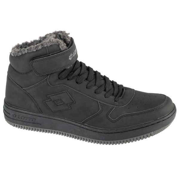 Buty sportowe Sneakersy męskie, Lotto Paliot Fur. Czarne buty sportowe casual Lotto, bez wzorów, z materiału, bez zapięcia. Za 130.00 zł.