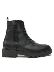 Calvin Klein Jeans Kozaki Combat Mid Laceup Boot W Zip YM0YM00262 Czarny. Czarne kozaki Calvin Klein Jeans, bez wzorów, z jeansu, bez obcasa, bez zapięcia. Za 747.67 zł.