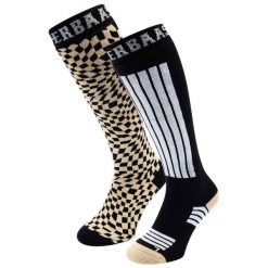 Skarpety narciarskie - 2 pary - Warm Sand. Brązowe skarpety POEDERBAAS, bez wzorów, z elastanu. Za 177.72 zł.