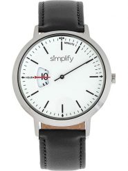 Simplify Zegarek kwarcowy "The 6500" w kolorze srebrno-czarno-białym rozmiar: onesize. Czarne, analogowe zegarki Simplify, ze stali. Za 173.99 zł.