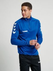 Bluza sportowa dla dorosłych Hummel Core 1/2 Zip Sweat. Czerwone bluzy bez kaptura Hummel, l, bez wzorów, z poliesteru, bez kaptura. Za 60.00 zł.