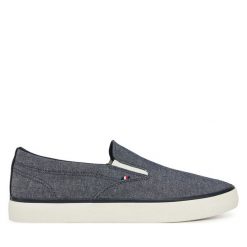 Tenisówki Tommy Hilfiger. Niebieskie trampki Tommy Hilfiger, m, bez wzorów, bez zapięcia. Za 239.99 zł.