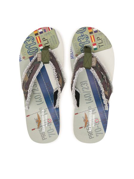 Aeronautica Militare Japonki 261SC0310UCT03593 Khaki. Brązowe japonki Aeronautica Militare, bez wzorów, z materiału. Za 189.99 zł.