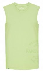 Jasnozielony, Męski Bezrękawnik (Tank-Top) - Pako Jeans. Zielone bezrękawniki Pako Jeans, l, bez wzorów, z bawełny, bez kołnierzyka, bez ramiączek. Za 59.00 zł.