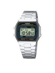 Casio Zegarek Vintage A164WA-1VES Srebrny. Szare, cyfrowe zegarki Casio, srebrne. Za 179.99 zł.