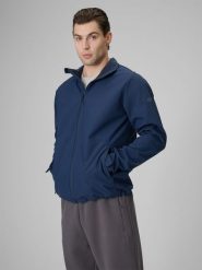 4F Kurtka softshell wiatroodporna membrana 5000 męska - granatowa XL. Niebieskie kurtki 4F, m, bez wzorów, z softshellu, bez kaptura. Za 199.99 zł.