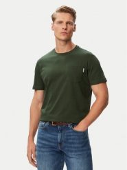 Beverly Hills Polo Club T-Shirt P-SS26M-TS414000BTGR Zielony ciemny Regular Fit. Zielone koszulki polo Beverly Hills Polo Club, m, bez wzorów, z bawełny, bez kołnierzyka, bez ramiączek. Za 129.99 zł.