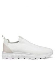 Geox Sneakersy U Spherica U25BYA 0006K C1000 Biały. Białe buty sportowe casual Geox, bez wzorów, z materiału, bez zapięcia. Za 309.99 zł.