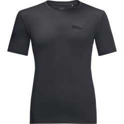 Koszulka sportowa męska Jack Wolfskin Tech. Czarne t-shirty sportowe Jack Wolfskin, bez wzorów, z poliesteru, bez ramiączek, trekkingowe. Za 236.00 zł.