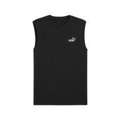 Męska koszulka bez rękawów Essentials z logo No. 1 PUMA Black. Czarne bezrękawniki Puma, m, bez wzorów, bez kołnierzyka, bez ramiączek. Za 190.00 zł.