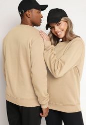 Ciemnobeżowa Bluza z Polarem na Podszewce Metinna. Brązowe bluzy Born2be, m, bez wzorów, z polaru, bez kaptura. W wyprzedaży za 33.99 zł.