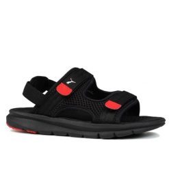 Sandały sportowe Puma EVOLVE SANDAL JR. Czarne sandały Puma, z materiału, bez zapięcia. Za 129.00 zł.