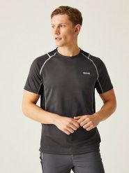 Regatta Koszulka funkcyjna "VirdaI V" w kolorze czarnym rozmiar: S. Czarne t-shirty sportowe Regatta, bez wzorów, z materiału, bez ramiączek, outdoorowe. Za 49.45 zł.