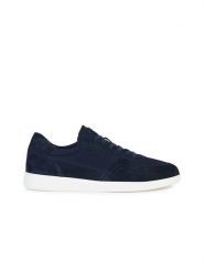 Geox Skórzane sneakersy "Kennet" w kolorze granatowym rozmiar: 40. Niebieskie buty sportowe casual Geox, bez wzorów, z materiału, bez zapięcia. Za 219.60 zł.