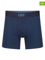 LEE Underwear Bokserki (3 pary) "Haxton" w kolorze granatowo-szaro-błękitnym rozmiar: L. Niebieskie bokserki LEE Underwear, l, bez wzorów. Za 100.99 zł.