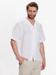 Calvin Klein Koszula K10K109521 Biały Regular Fit. Białe koszule CALVIN KLEIN, m, bez wzorów, z bawełny, bez kołnierzyka, bez ramiączek. Za 239.99 zł.