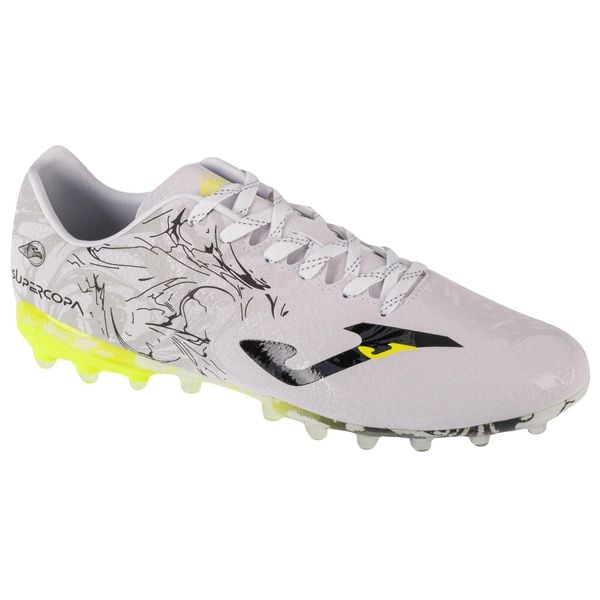 Buty piłkarskie korki męskie SUPER COPA treningowe do piłki nożnej FG. Białe buty treningowe Joma, bez wzorów, do piłki nożnej. Za 199.99 zł.