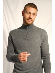 Just Cashmere Kaszmirowy sweter "Bradley" w kolorze antracytowym rozmiar: XXL. Czarne swetry nierozpinane Just Cashmere, xxl, bez wzorów, z kaszmiru, bez kołnierzyka, bez ramiączek. Za 413.99 zł.