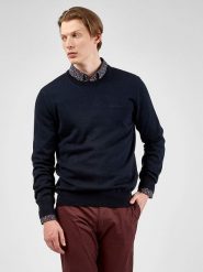 Ben Sherman Sweter w kolorze czarnym rozmiar: M. Czarne swetry nierozpinane Ben Sherman, m, bez wzorów, z bawełny, bez kołnierzyka, bez ramiączek. Za 163.64 zł.