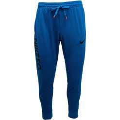 Spodnie sportowe męskie Nike FC Drifit. Niebieskie spodnie treningowe długie Nike, m, bez wzorów, z poliesteru. Za 255.95 zł.