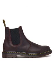 Dr. Martens Sztyblety 2976 YS Crazy Horse DM27486600 Bordowy. Czerwone botki sznurowane Dr. Martens, bez wzorów, ze skóry, bez obcasa, bez zapięcia. Za 949.99 zł.