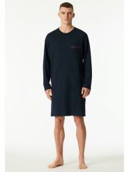 Schiesser Koszula nocna w kolorze granatowym rozmiar: 48. Niebieskie koszule Schiesser, bez wzorów, z bawełny, bez kołnierzyka, bez ramiączek. Za 130.99 zł.